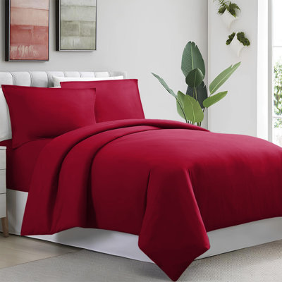 Humiston Solid Colour Duvet Cover Set with Pillowcases Included