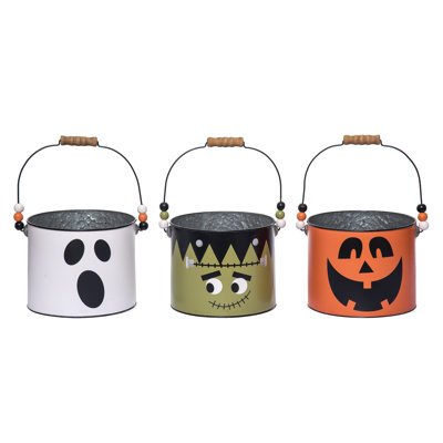 Ensemble de 3 décorations d'Halloween en métal