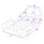 Lit plateforme simple tapissier avec tête de lit Lutherson-711602981