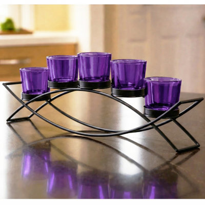 Iron Arch Candle Holder Table Centerpiece