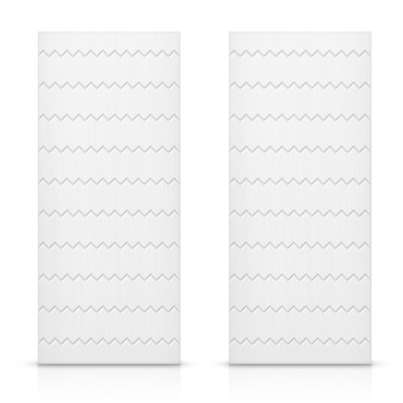 Portes de placard à panneaux, Blanc, 60 po x 80 po