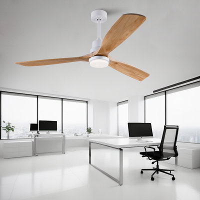 Ventilateur de plafond moderne 60 po avec 3 lumières à DEL à intensité variable et 3 lumières à DEL