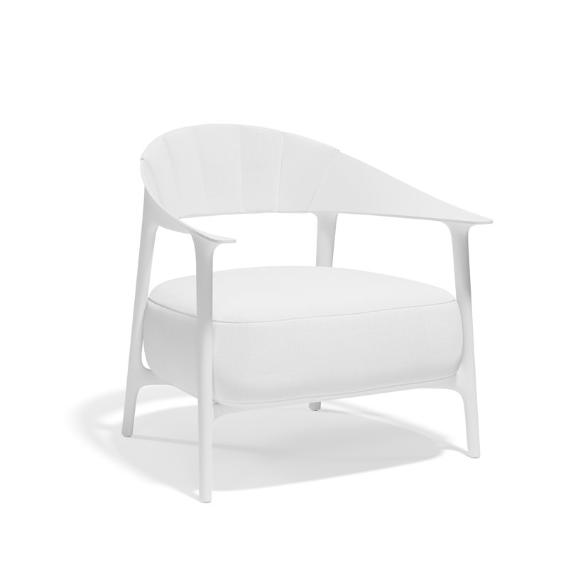 Fully Upholstered Africa Lounge Chair, Portonovo White