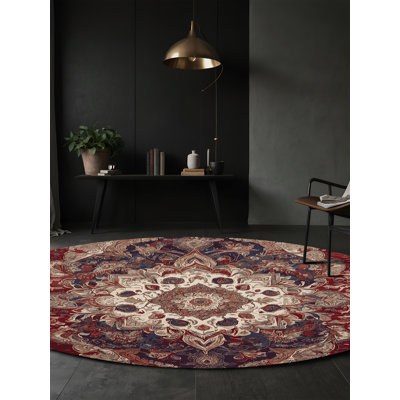 Machine Washable Red Area Rug