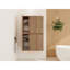 Armoire de salle de bain 36 po, 6 portes, fixation murale latérale élégante, fermeture en douceur