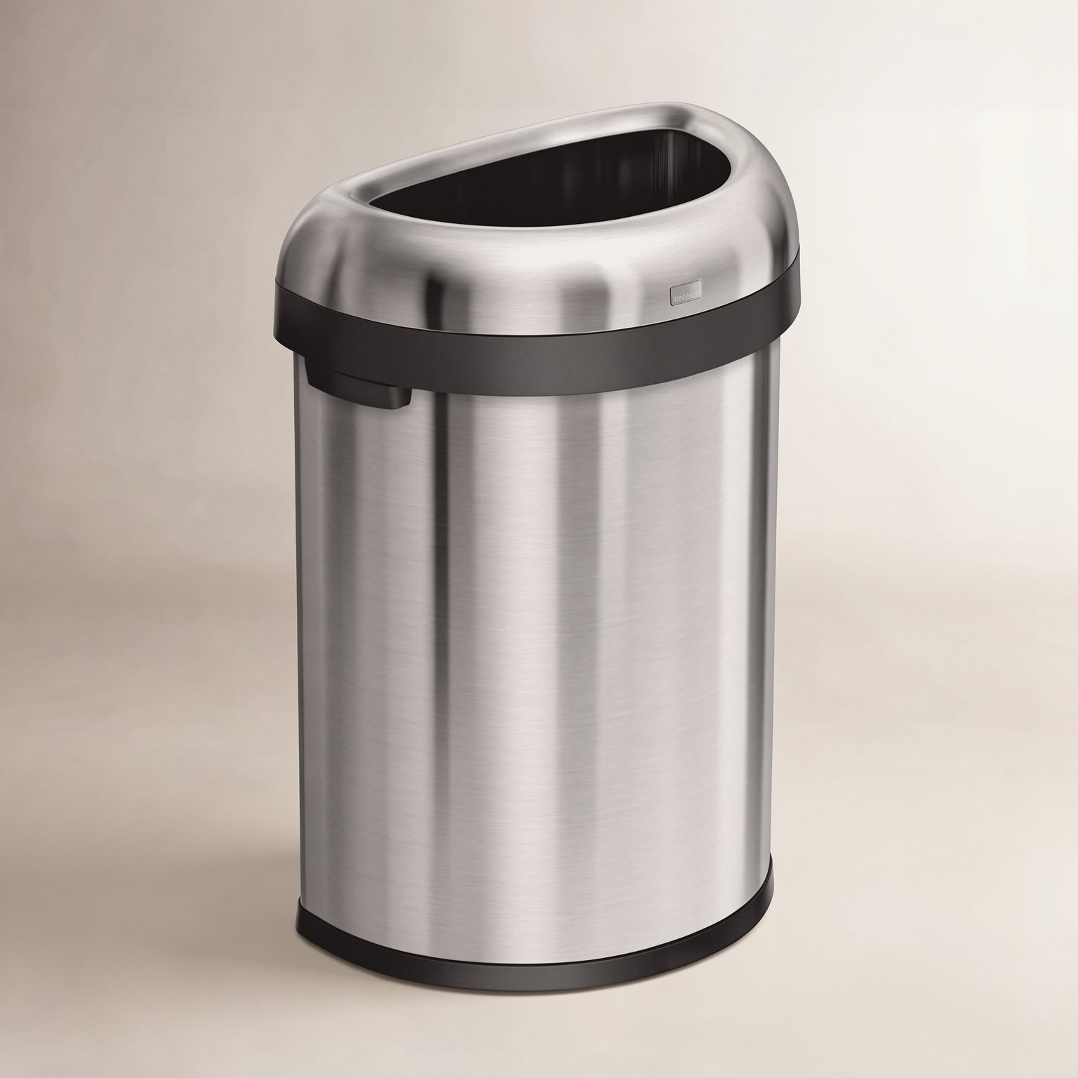 simplehuman 21gal Commercial Open Can, Steel