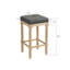 Ensemble de 2 tabourets de comptoir en bois à garniture cloutée et capitonnée Gessel