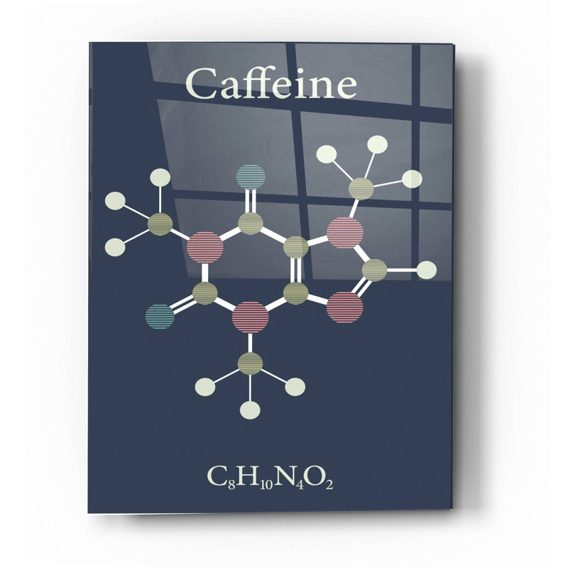 «Caffeine Molecule», art mural en verre acrylique, H 36 po x l 24 po x P 0,2 po