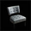 Fauteuil d'appoint capitonné en cuir mélangé avec sièges surdimensionnés pour un confort et une élégance ultimes-1571352888