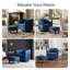 Fauteuil d'appoint pivotant avec repose-pieds Torince-504931038-532007628