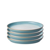 Denby Azure Haze Coupe Set Of 4 Salad Plates