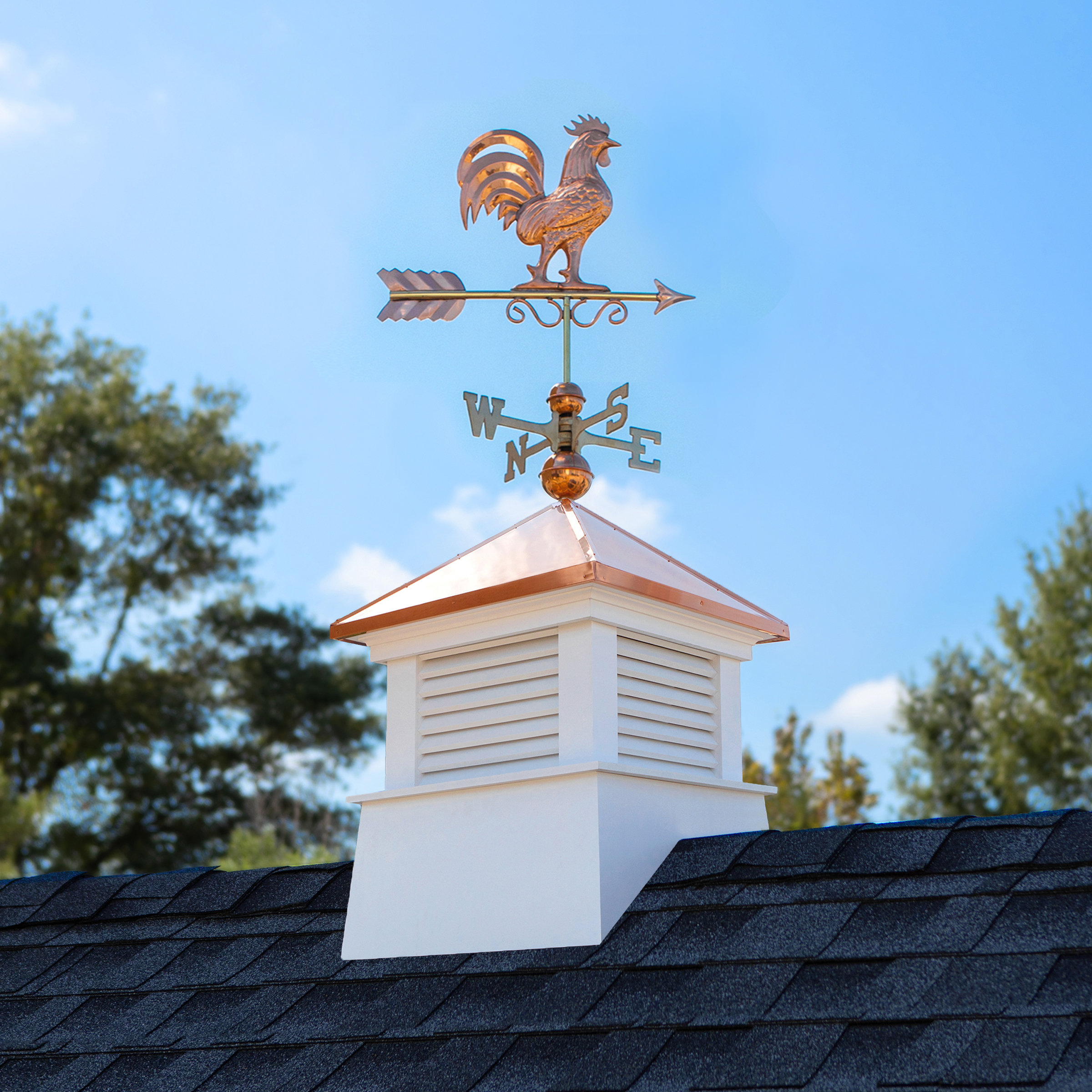 Good Directions 30 x 49 Greenwich Vinyl Cupola with Copper Roof