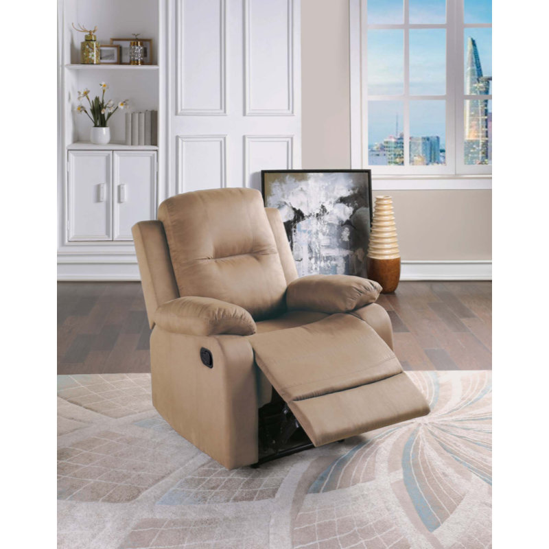 Fauteuil inclinable manuel berçant standard de 35 po de largeur, Microfibre / microsuède tourbe