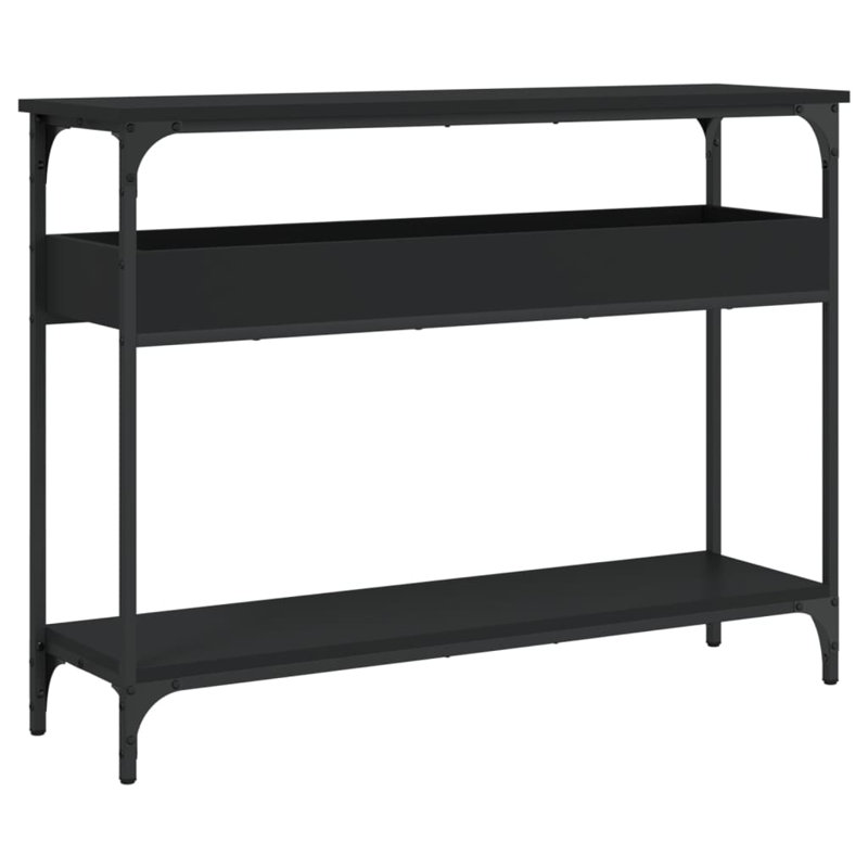 Wareesha Console Table, 29.5" H x 39.4" W x 11.4" D , Black
