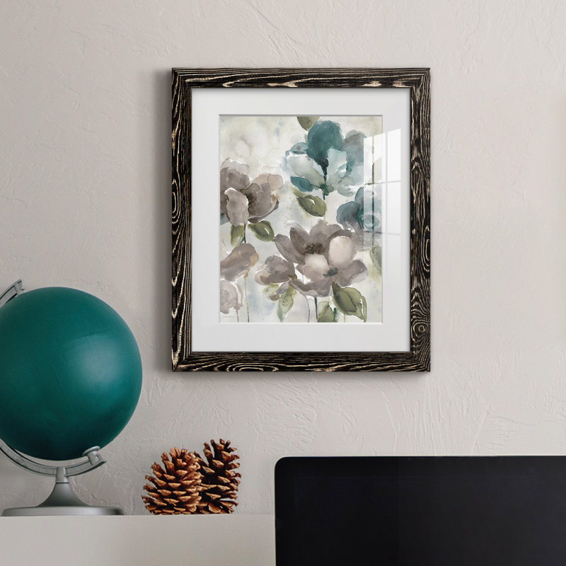 Topaz Garden II - peinture encadrée, Noir, H 20 po x l 17 po x P 1,5 po