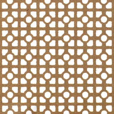 72" X 24" Paintable Mdf Decorative Screen Panel – Unfinished Square & Mini Circle Pattern, 1/8" Thick, Perforated Insert For Wall Decor, Cabinet Doors, Partitions & Room Dividers, 5 Pack