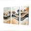 Paysage abstrait en gris et or - ensemble d'art mural paysages abstraits-107212988-107212990