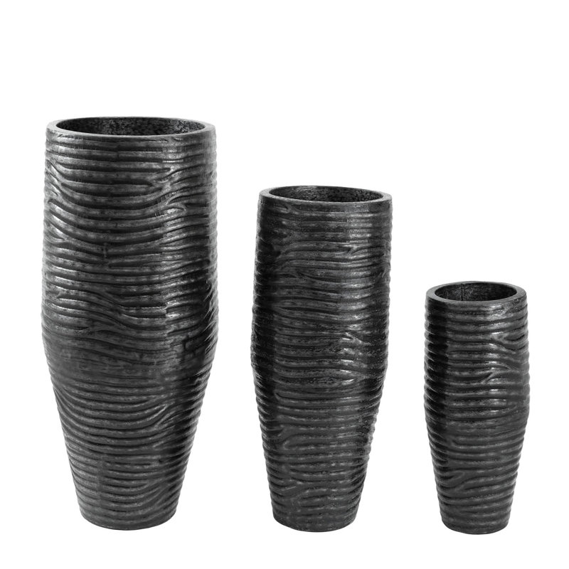 Antuane Ceramic Pot Planter, Black