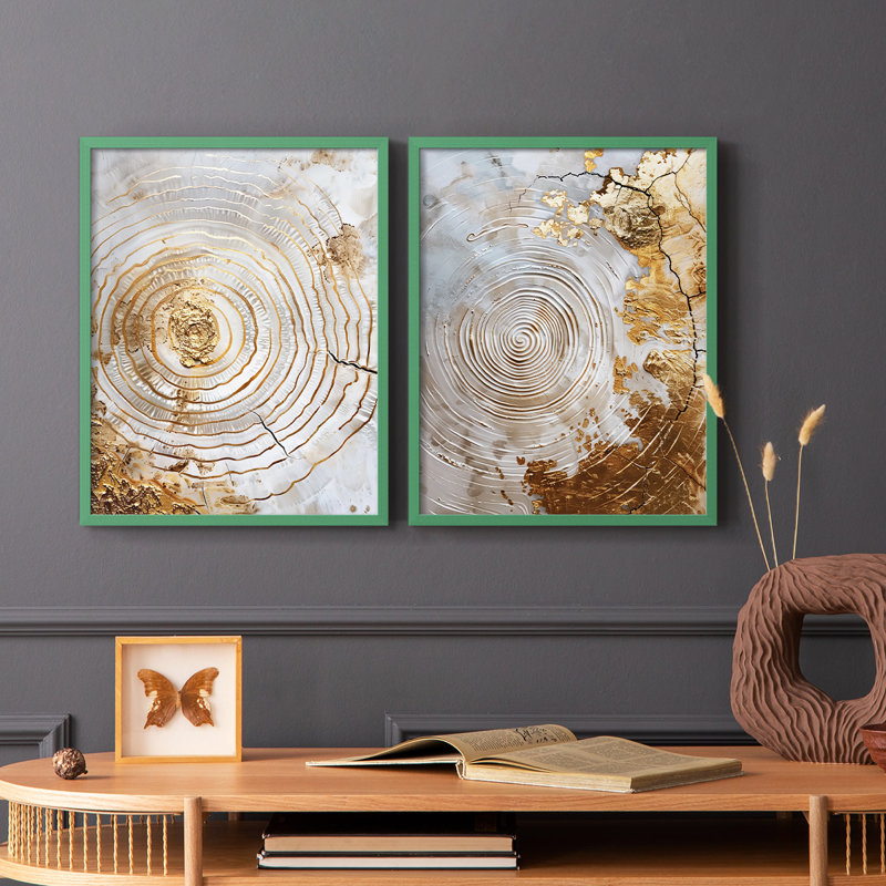 ABSTRACT Series CXLV - reproduction encadrée de qualité supérieure - prête à être accrochée - aucun clou requis - aucun clou requis