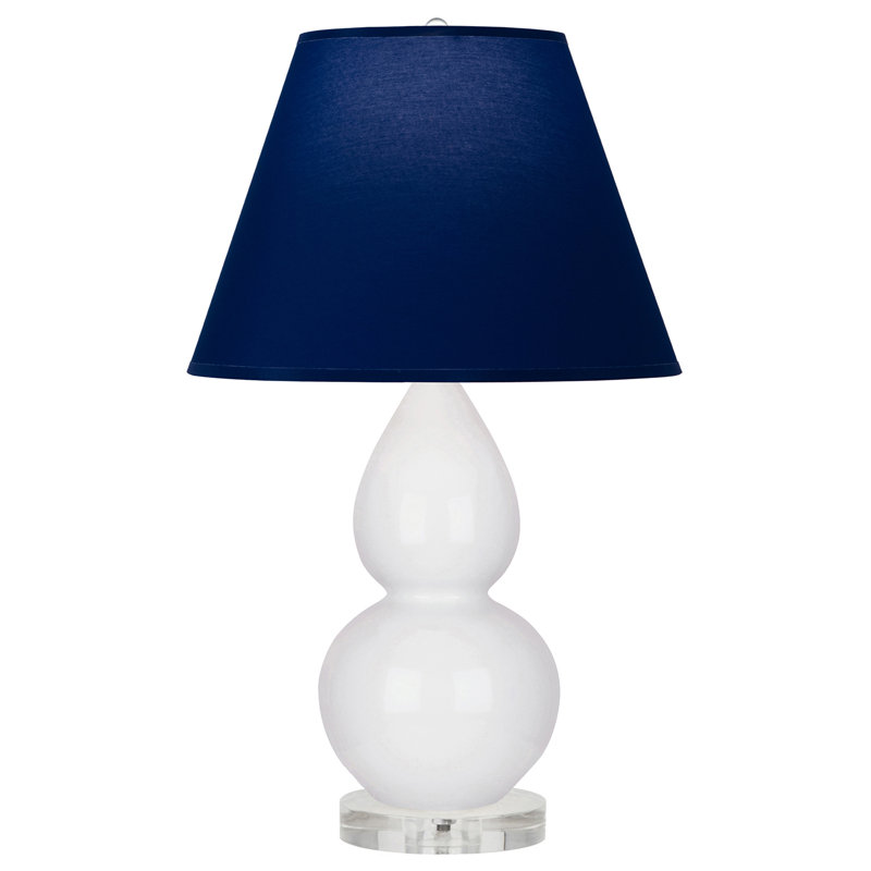 Petite lampe d'appoint à double gourde, Bleu marine/gris, Marguerite