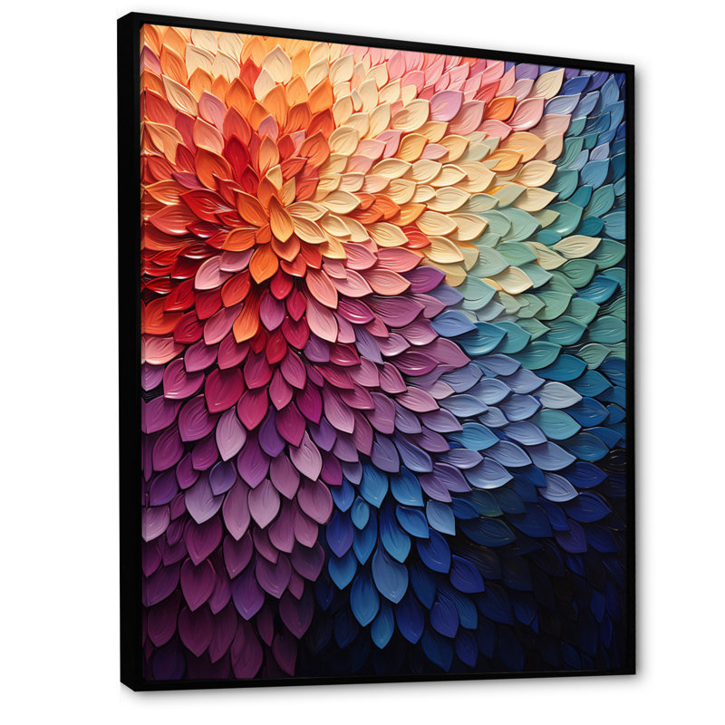 «Lluviana Colorful Forest Harmoney Forest II - Pointillism», reproduction sur toile, H 44 po x l 34 po x P 1,5 po