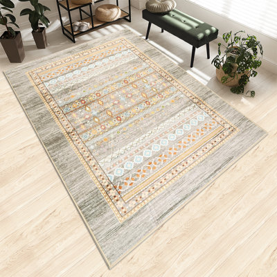 Tapis d'intérieur texturé lavable à la machine pour la maison, avec base en TPR, tapis rétro traditionnel, adapté aux salons, aux chambres à coucher, aux bureaux et aux entrées des couloirs, comme cadeau ou pour la décoration intérieure.