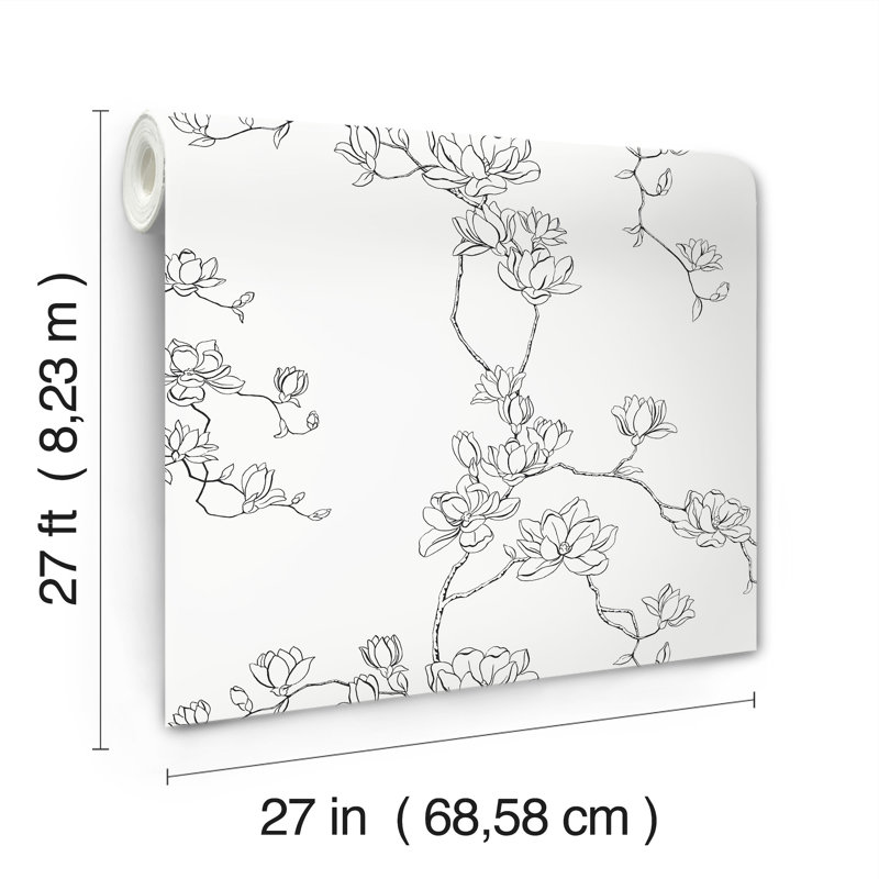 Papier peint Magnolia Home Volume 4 Branches, Noir, noir, noir, noir
