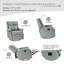 Fauteuil inclinable berçant manuel pivotant de 29,6 po Manning-51409