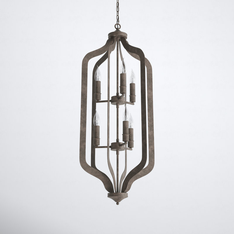 6 - Light Geometric Chandelier