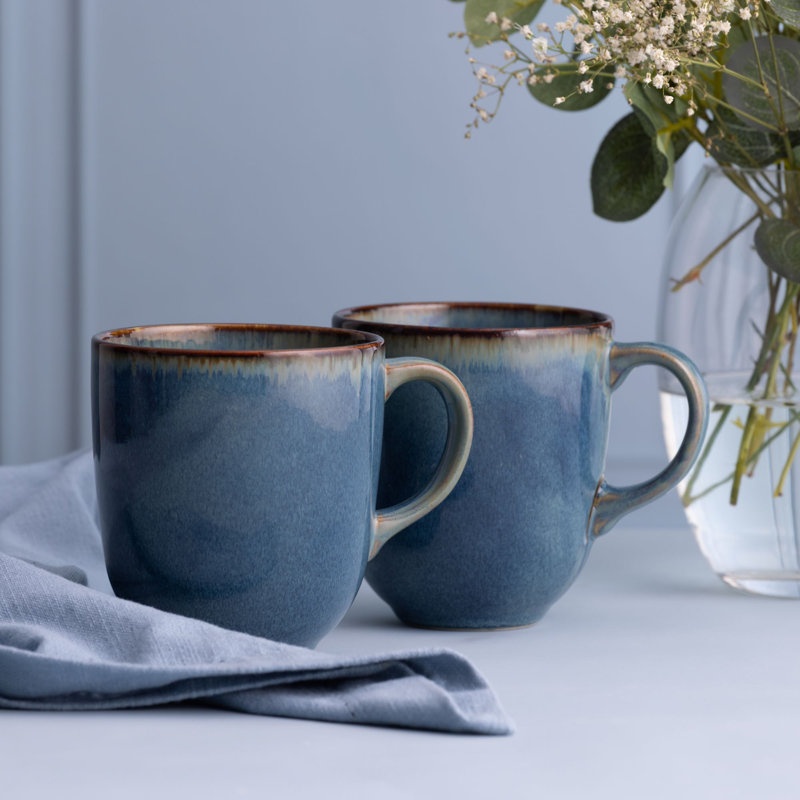 Reactive Dinnerware Mugs 400ml, Blue