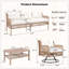 Ensemble de meubles de patio 4 pièces avec chaises pivotantes à 360 ° et plateau de table en bois