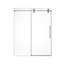 Porte de douche coulissante simple sans cadre l 56 à 60 po x H 72 po - verre trempé transparent de 5/16 po (8 mm), conception en dérivation avec finition nickel brossé