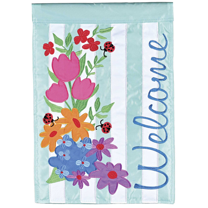 Drapeau de jardin floral
