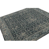 Distressed Homage Hand Knotted Wool Animal Print Area Rug