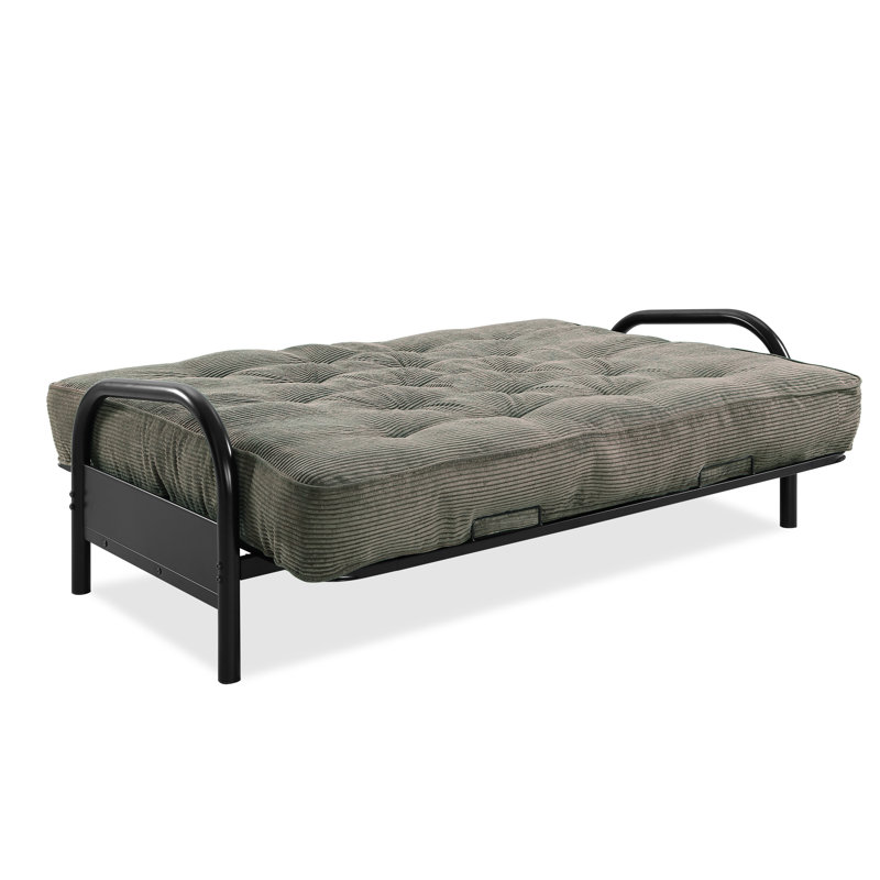 Futon et matelas Mcbrayer, Velours côtelé couleur sauge