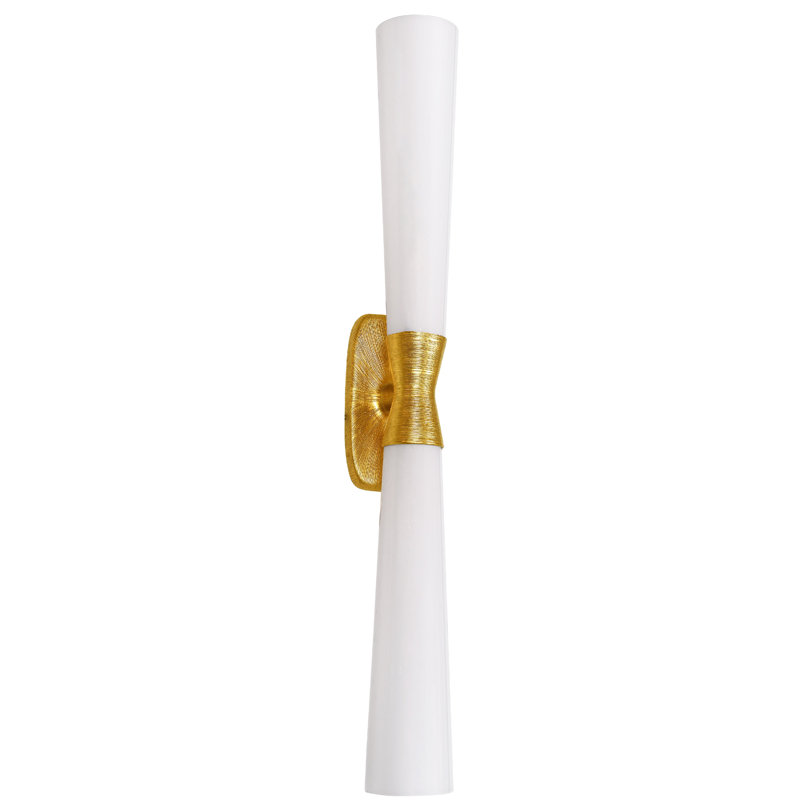 Applique murale 2 lumières Whitney, Doré, H 31,5 po x l 6 po x P 7 po