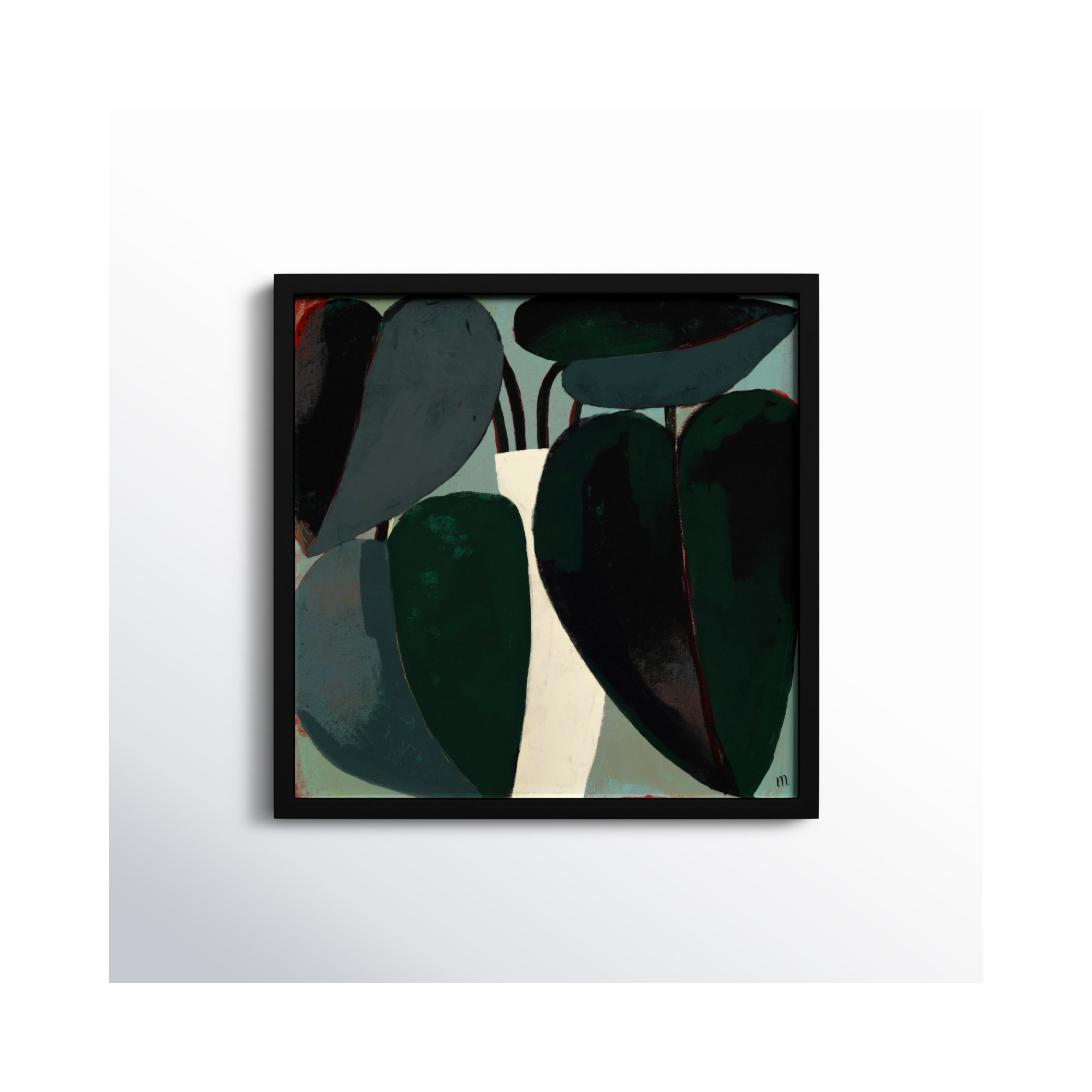 Fall Plant by StudioM, Black, 30" H x 30" W x 1.25" D
