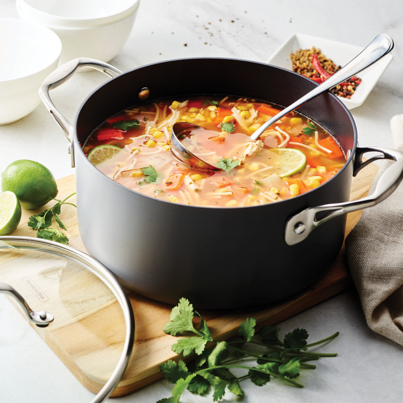 5 Qt Hard Anodized Aluminum Non-stick Dutch Oven with Glass Lid
