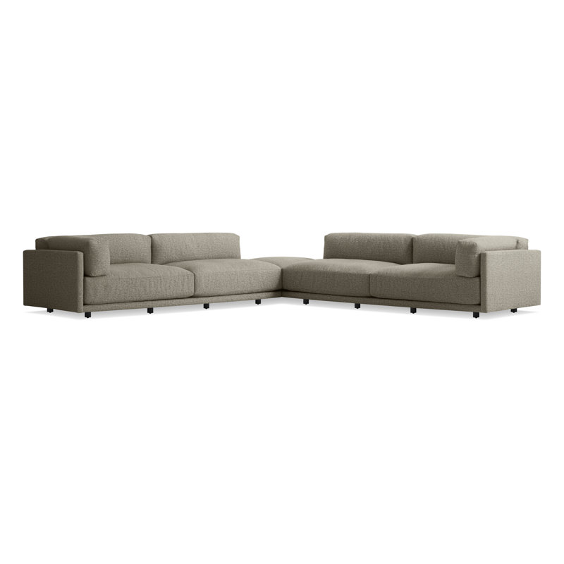 Sunday Sectional with Ottoman, Sanford Black Crossweave