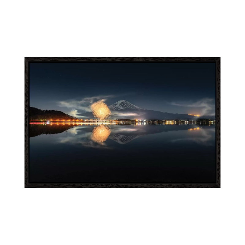 Mount Fuji XVIII 1 Piece Wall Art on Canvas, 45.72cm H x 66.04cm W x 3.81cm D, Black Framed