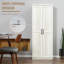 Armoire de rangement autoportante de 63 po à 2 portes avec 5 tablettes et 2 tablettes réglables pour la salle à manger, blanc antique