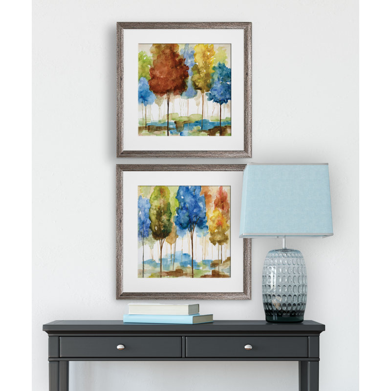 Magical Forest - ensemble de 2 reproductions, Cadre brun