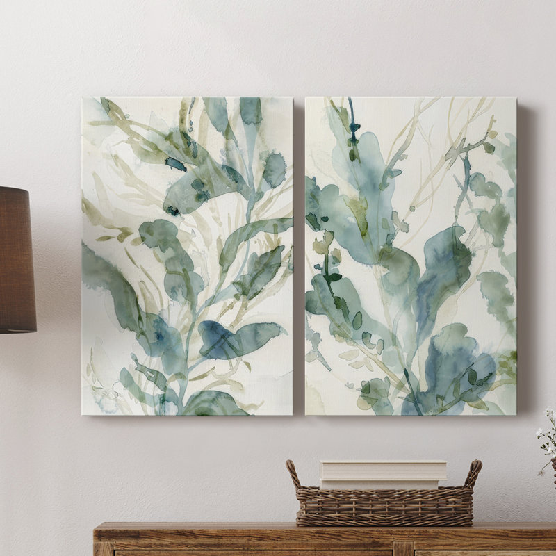 Underwater Botany III - Toile tendue avec châssis de qualité supérieure - Prêt à accrocher, H 27 po x l 36 po