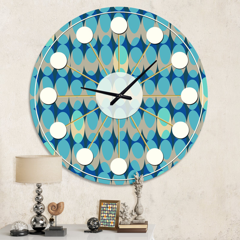 Horloge murale rétro Mid-Century, Moyenne