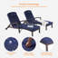 Ensemble de chaise longue d'extérieur en osier-96079109