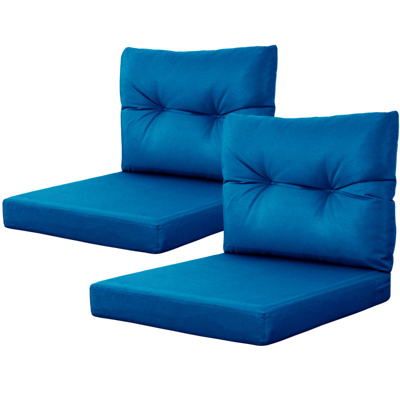 Outdoor Deep Seat Cushion Set, Double Waterproof Tech Fade Resistant Outdoor Chair Cushions, Patio Furniture Cushions With Straps For Chair Sofa Couch(Set Of Two)
