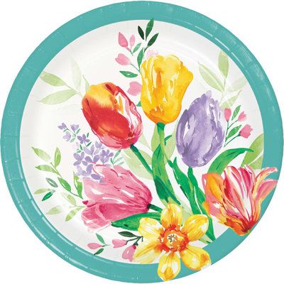 Creative Converting Beautiful Blooms Dinner Paper Plates, 24 ct.