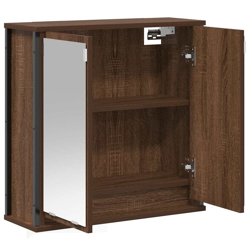 Bathroom Cabinet, Brown Oak