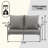 Patio Sofa Outdoor Loveseat Sofa 2-Seater