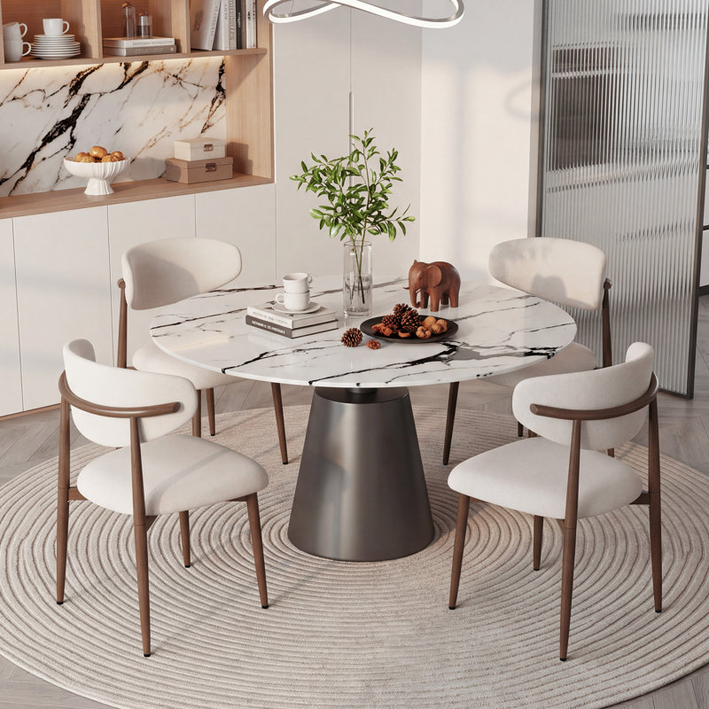 Ensemble de 4 chaises de salle à manger Modern, Brun